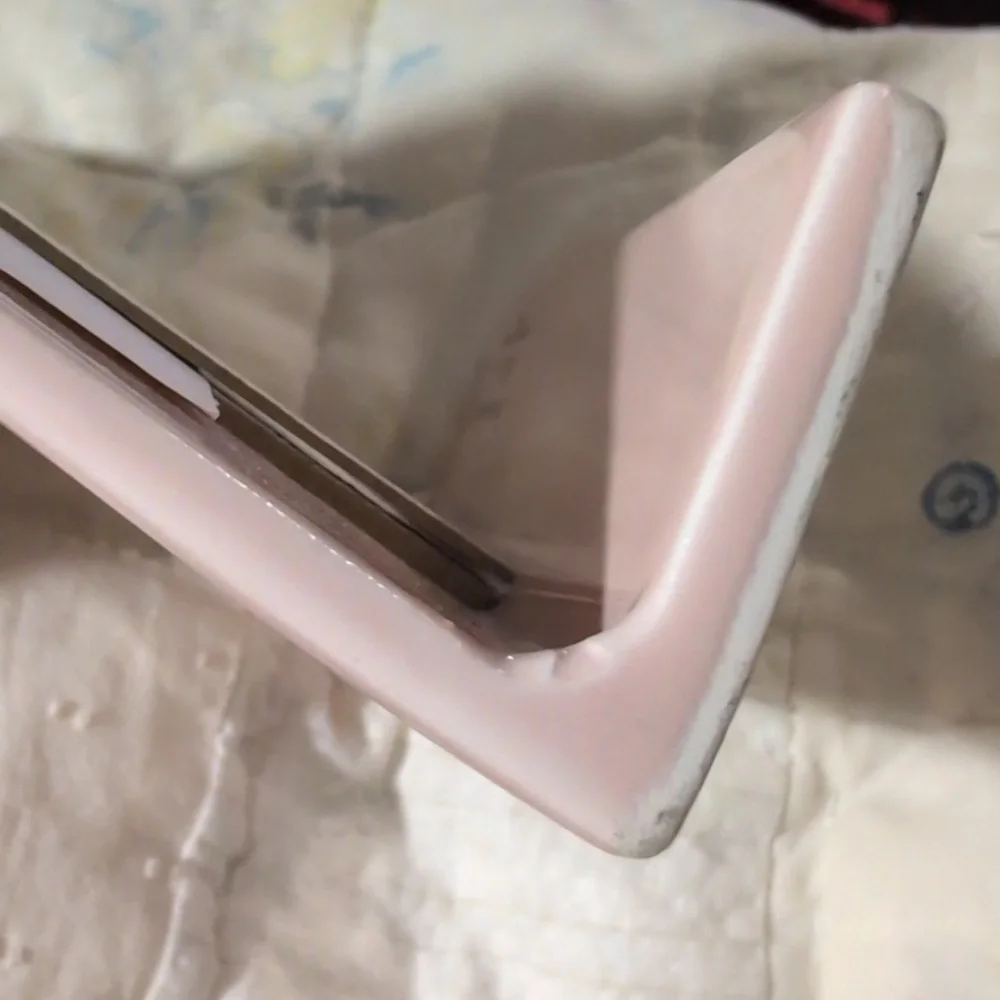 Vintage Flavia Pink Ceramic Photo Frame with Rainbow Design‎ Rare